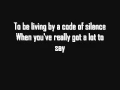 Code of Silence Lyric Video