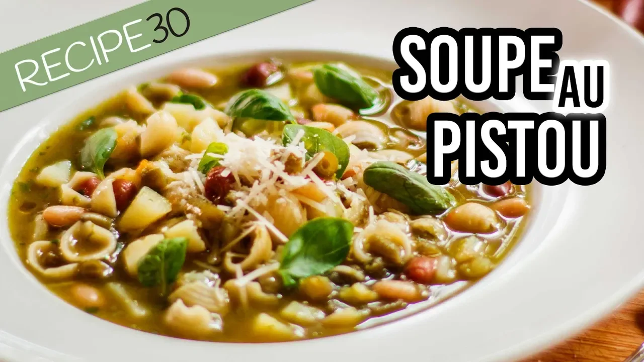 Soupe au pistou a simple pesto bean soup