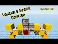 Minecraft Variable Signal Counter N 1 to 1 152