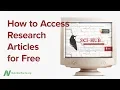 How to Access Research Articles for Free