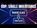 Single Inheritance class and Object Concept OOP CSE B tech