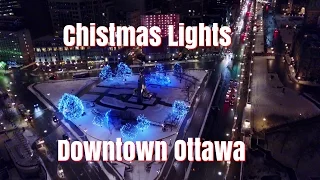 EP28.  Christmas Lights downtown Ottawa with drone