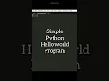 Python in 1 Line Hello World