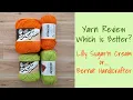 CROCHET Lilly Sugar n Cream versus Bernat Handicrafter Yarn Review