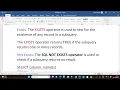Exists and Not Exists Operator Session 2