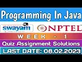 NPTEL PROGRAMMING IN JAVA WEEK 1 ASSIGNMENT ANSWERS 2023