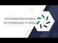 How to Enable Timesheet Reminders for Employees in Odoo