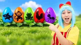 Nursery Rhymes in Surprise Eggs 🥚🎶 | Kids Songs TigiBoo