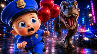 Giant Dinosaur Escaped Just to PLAY?! 😱🦖🚓 | Baby Police Dino Adventure