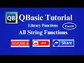 Complete Tutorial Of Qbasic String Functions Qbasic Library Functions Qbasic String Functions