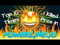 4K Top 10 Times I KILLED PROS In Powerline io