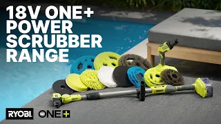 Clean inside and out with the RYOBI 18V ONE Power Scrubber Range