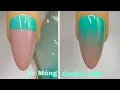 Green Nude Ombre Gel Nails Art For Beginner Ve Ombre Gel New Nails Design New Nails