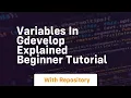 variables in gdevelop explained beginner tutorial