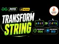 GFG POTD Transform String Character Frequency Two Pointer Medium C Solution