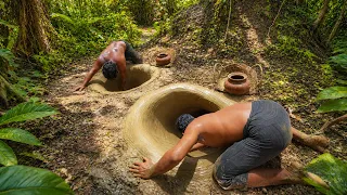 I Built a Secret Underground Private Tunnel Pool Hidden in the Jungle