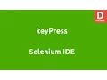 Selenium IDE keyPress