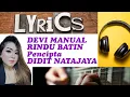 Download Lagu DEVI MANUAL - RINDU BATIN || LIRIK