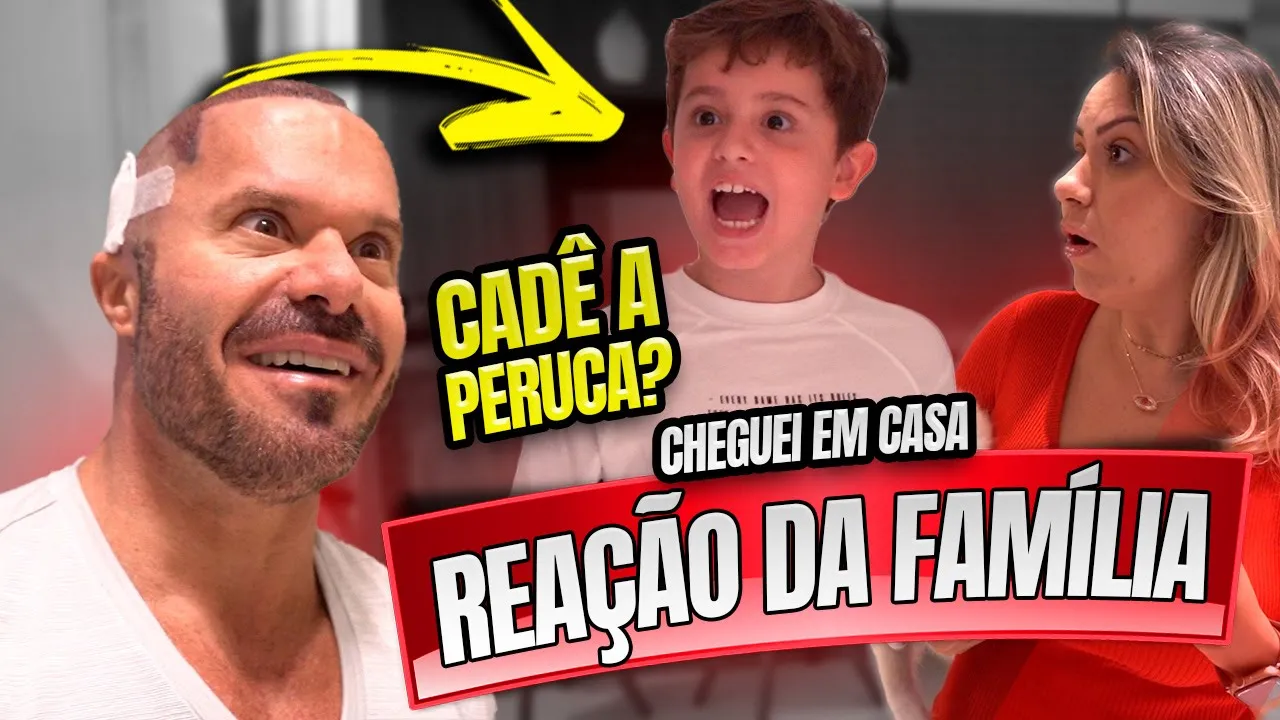 REAÇÃO DA FAMÍLIA DO CARIANI AO VER ELE CARECA