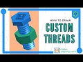 Learn Onshape Drawing Threads for a Nut Bolt