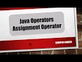 Java Bangla Tutorial Part-31 Java Operators Assignment Operator Creative Coders 2020