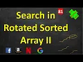 Search in Rotated Sorted Array II LeetCode 81 C Java Python