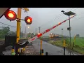 RAILWAY CROSSING 33 | Kompilasi 5 Perlintasan Kereta Api Saat Hujan Turun | Palang Baru MULTEC