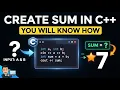 how you can create sum of 2 numbers paart1 using c beginner