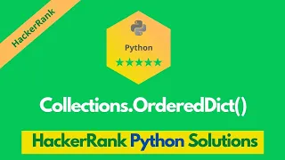 HackerRank Collections OrderedDict problem solution in Python Python problems solutions