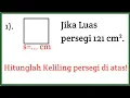 Cara Mudah Menghitung Keliling Persegi Jika Diketahui Luasnya || Kelas 4 SD/MI Semester 2