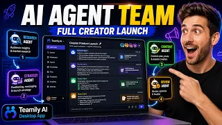 I Built a Full Creator Launch With a Team of AI Agents Teamily AI Desktop App