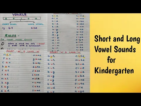 Download MP3 short and long vowel sounds| How to teach short and long vowels to kids| short and long vowels words