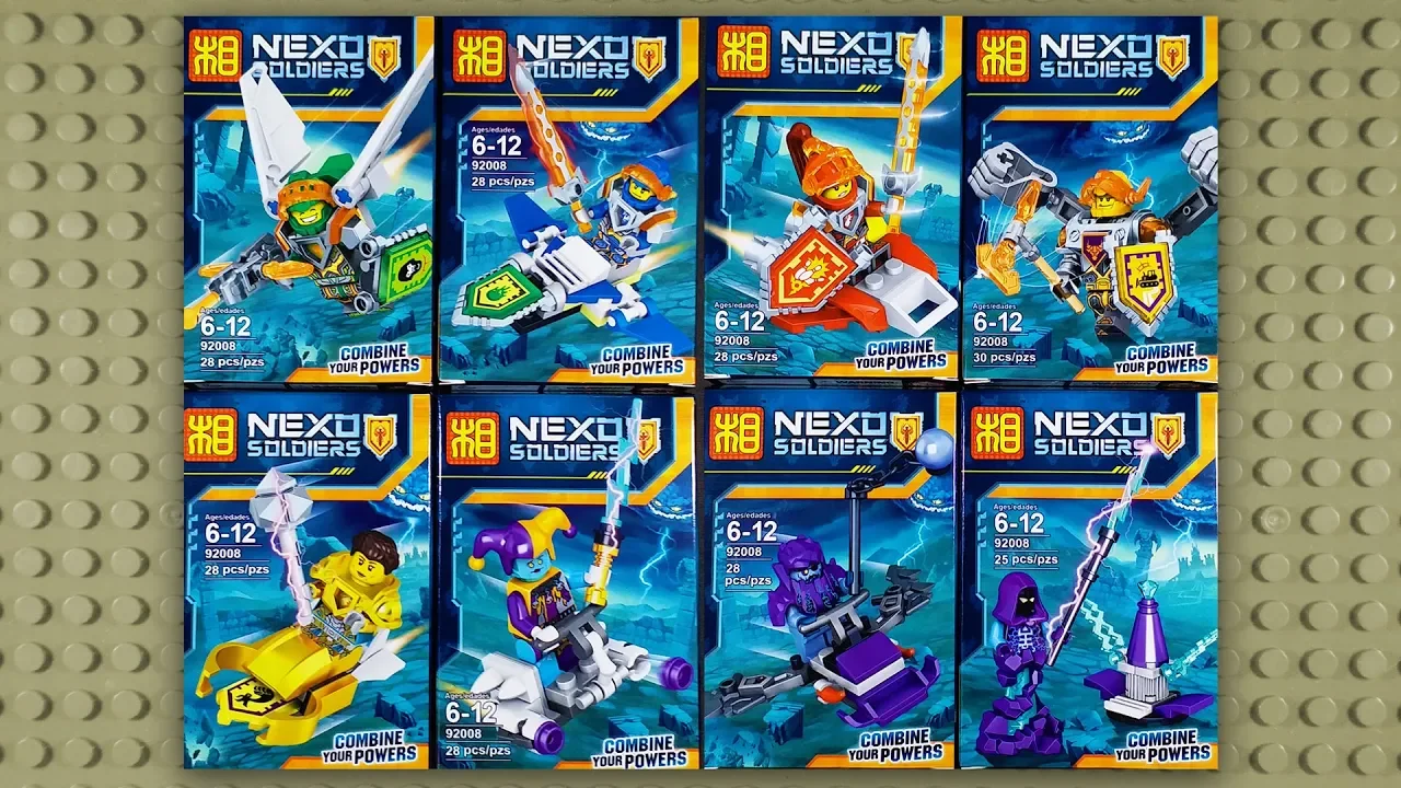 Nexo Knights vs Stone Monsters Unofficial LEGO Minifigures w/ Jestro Rogul & Gargoyle