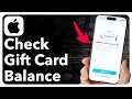 How To Check Apple Gift Card Balance On iPhone