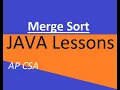 AP CSA Unit 10 Merge Sort Recursive Code