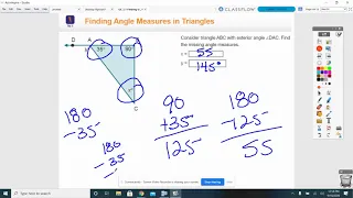 2 1 Geometry Edgenuity Finding unknown angle measures