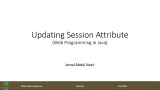 Tutorial 6 Updating session attribute value in Java Web Application
