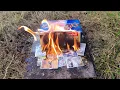 Burning Fire bumper sticker cardboard boxes