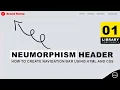 Library-1 Create Neumorphism Navbar using only HTML And CSS uiuxpro