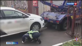 В Омске задержали пьяного таксиста