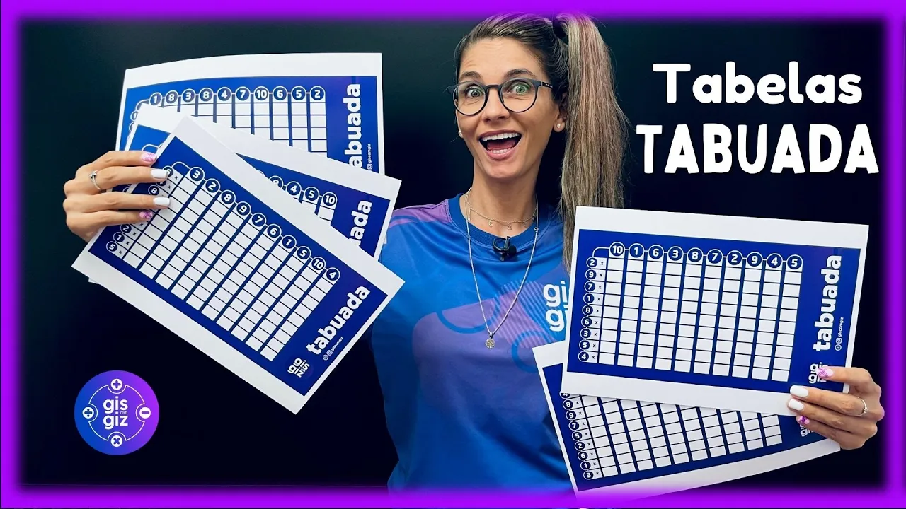 COMO APRENDER TABUADA  - TABELAS DE TABUADA  \Prof. Gis/
