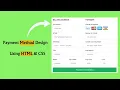 How to Create A Responsive Payment Gateway Form Design Using HTML CSS Only