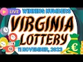 Virginia Night Lottery Results Nov 11 2023 - Pick 3