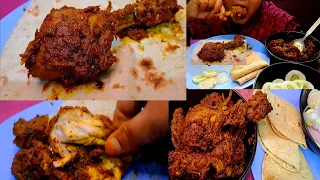 SPICEY CHICKEN MASALA IN VILLAGE STYLE MUKBANG COOKING AND EATING SHOW. AK FOOD VLOG ASMR.