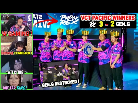 Download MP3 Valorant Streamers Reacts to PRX INSANE COMEBACK \u0026 W Performance Against GEN.G in VCT Pacific Finals