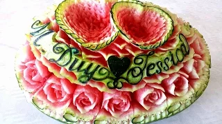 lesson 263 part 3 carving flower from melon h ng d n c ch t a hoa t ng l th nh h n t d a h u 