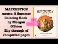 Matchstick Mouse A Summer Coloring Book by Morgan O Brien - 60 Completed pages