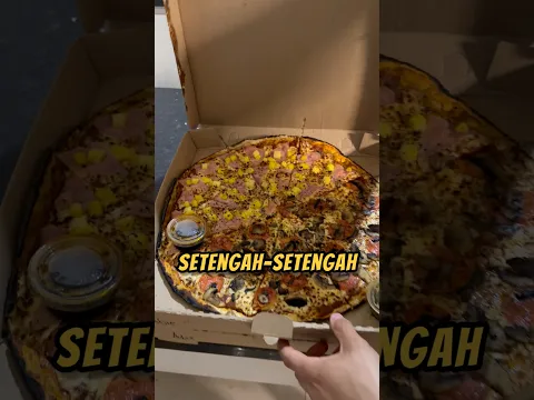 Cara JENIUS pesan pizza setengah rasa🗿🗿🗿 #lucu #makanan #pizza