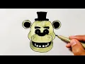 How to Draw Golden Freddy