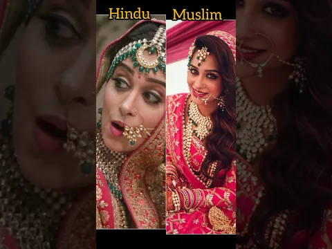 Actress in Muslim bridal look and Hindu bridal look